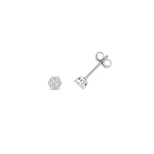 DIAMOND CLUSTER STUDS 0.15ct